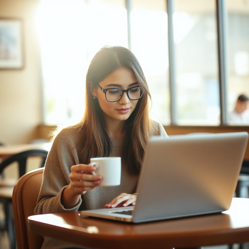 Online derse katılan bir Akış Dil Akademi öğrencisi
